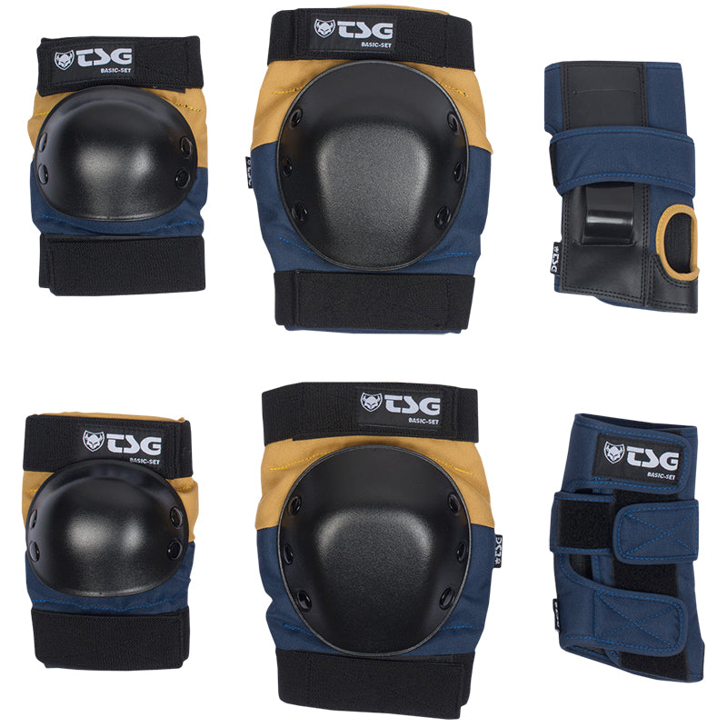TSG Basic Combo Pad Set Navy/Mustard