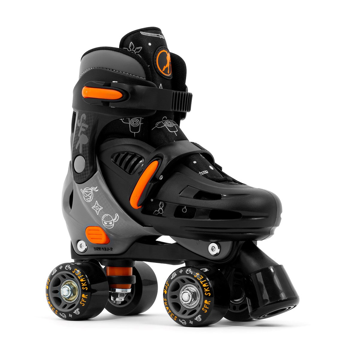 SFR Hurricane V Adjustable Roller Skates - Ninja