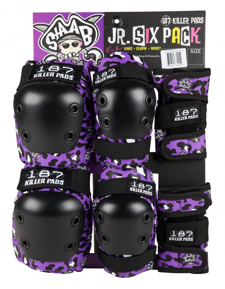 187 Pad Set JR. Six Pack Leopard - All Colours! - Momma Trucker Skates