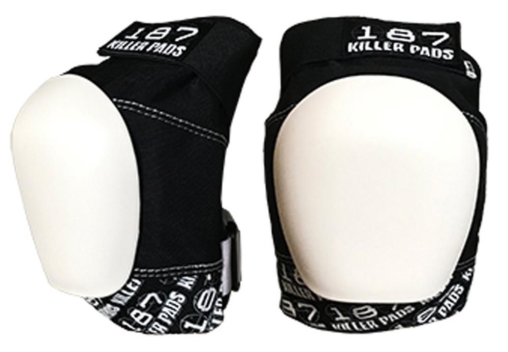 187 Killer Pads - Pro Knee Pads - White Caps - Momma Trucker Skates
