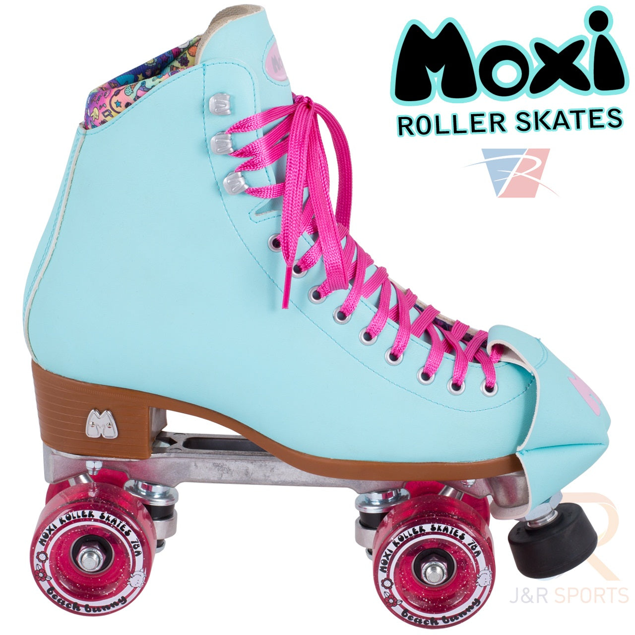 Moxi Beach Bunny Roller Skates - Sky Blue - Momma Trucker Skates