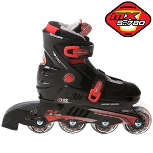 Xcess MX S780 Adjustable In-Line Skates Black & Red - Momma Trucker Skates