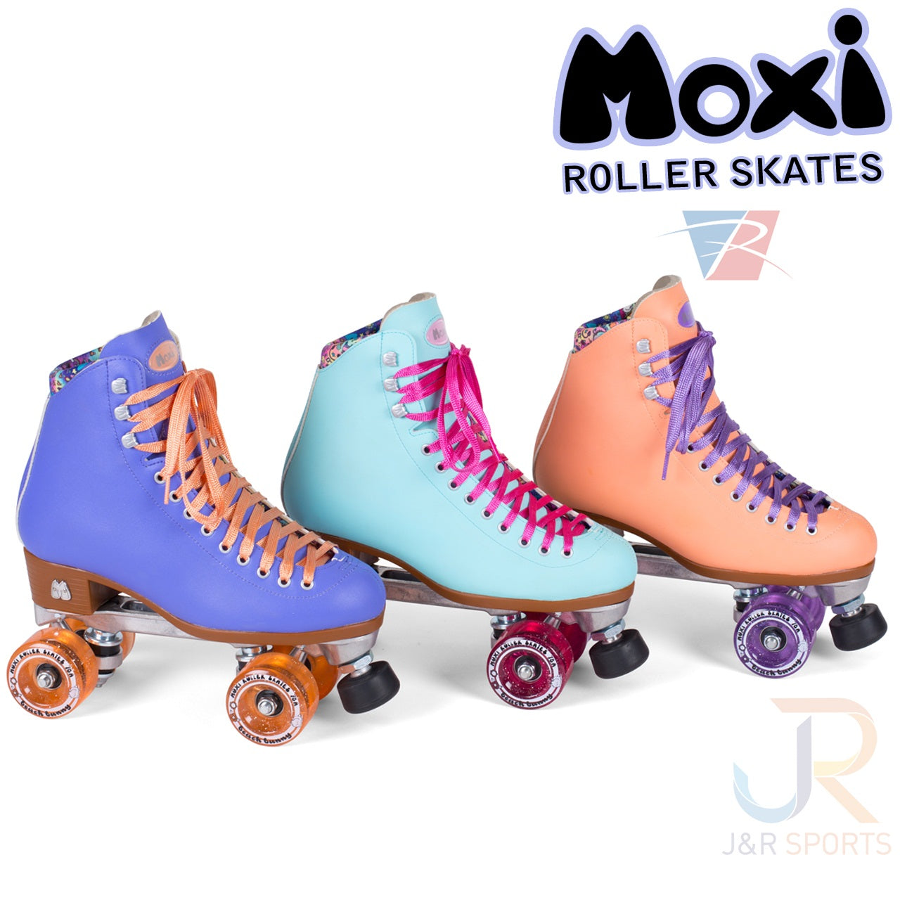 Moxi Beach Bunny Roller Skates - Periwinkle - Momma Trucker Skates