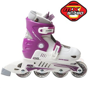 Xcess MX S780 Adjustable In-Line Skates Purple & White - Momma Trucker Skates