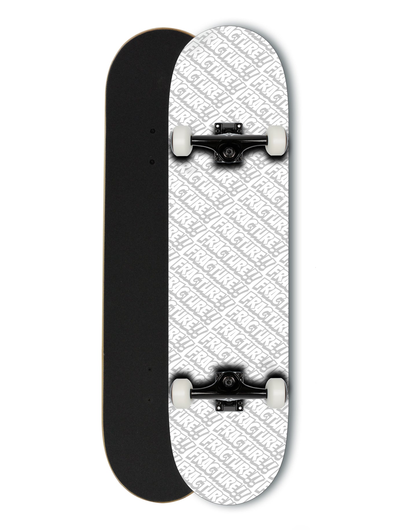 Fracture All Over Comic White Complete 8.0 - Momma Trucker Skates