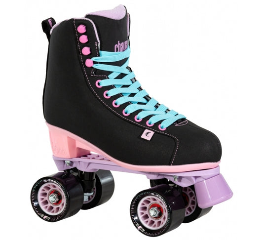 Chaya Melrose Black & Pink Roller Skates - Momma Trucker Skates