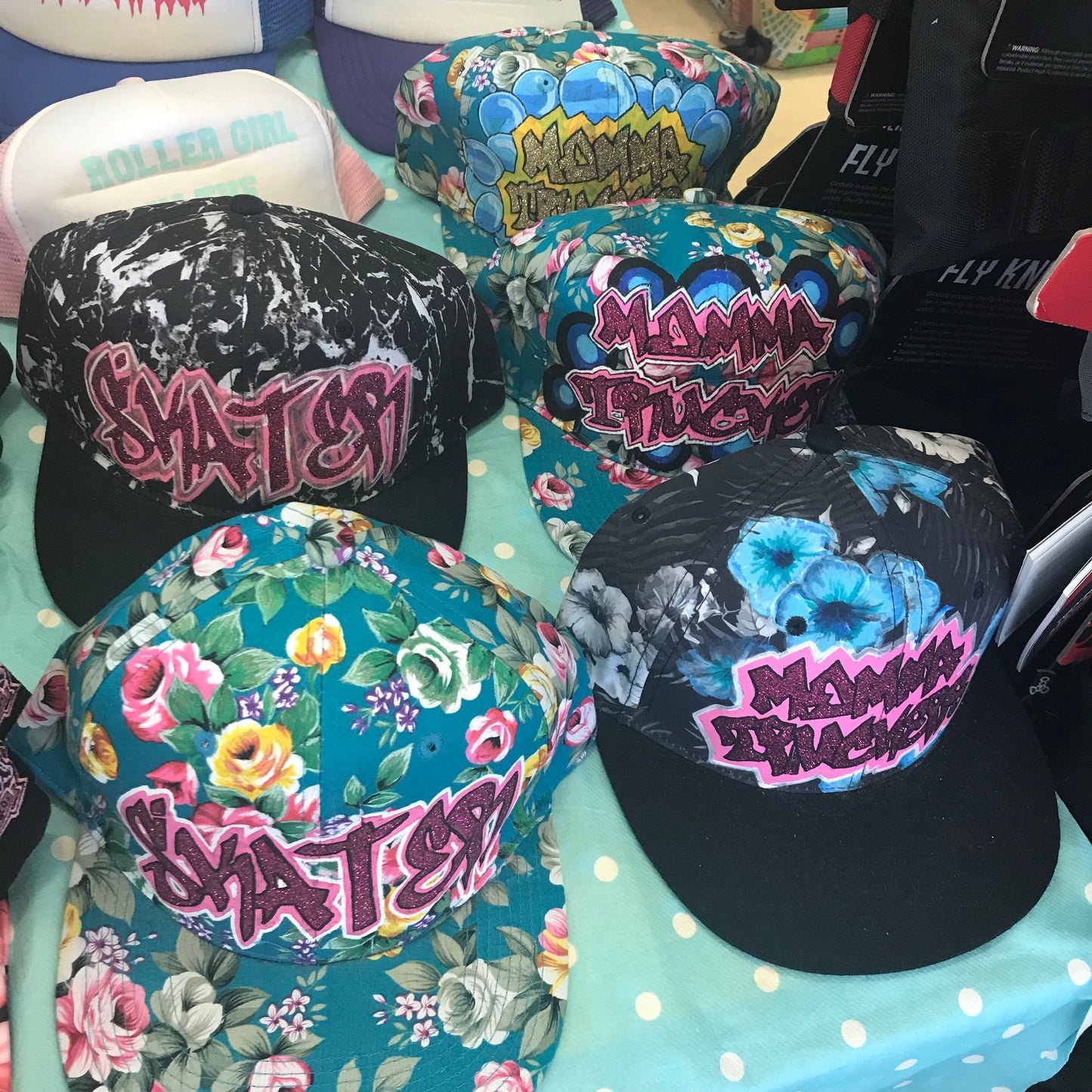 Momma Trucker Graffiti Trucker Hats - Momma Trucker Skates