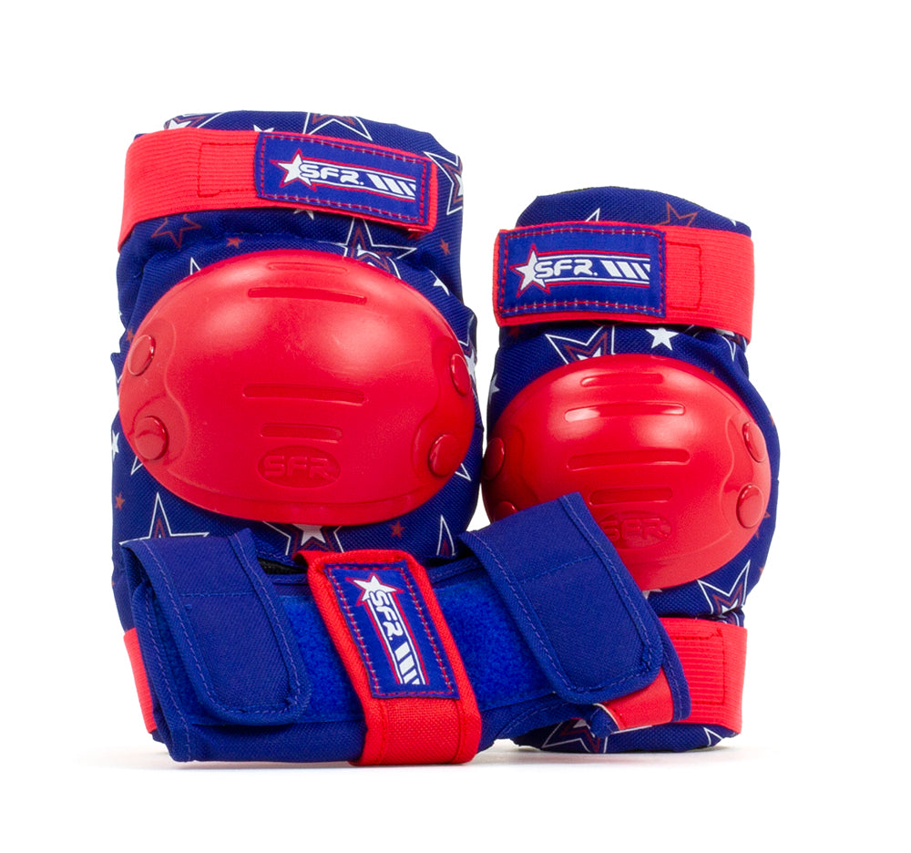 SFR Star Triple Pad Set - Red & Blue - Momma Trucker Skates