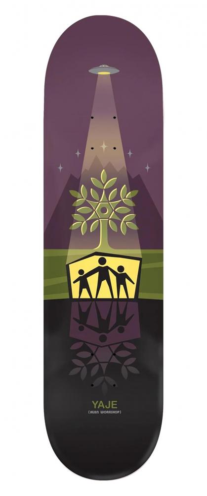 Alien Workshop Yaje Shelter Skateboard Deck - Green or Purple - Momma Trucker Skates