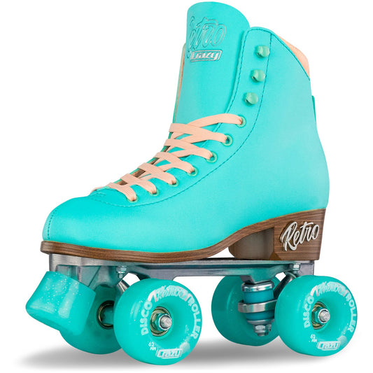 Crazy Skates Classic Vintage Retro Roller Skates - Teal - Momma Trucker Skates