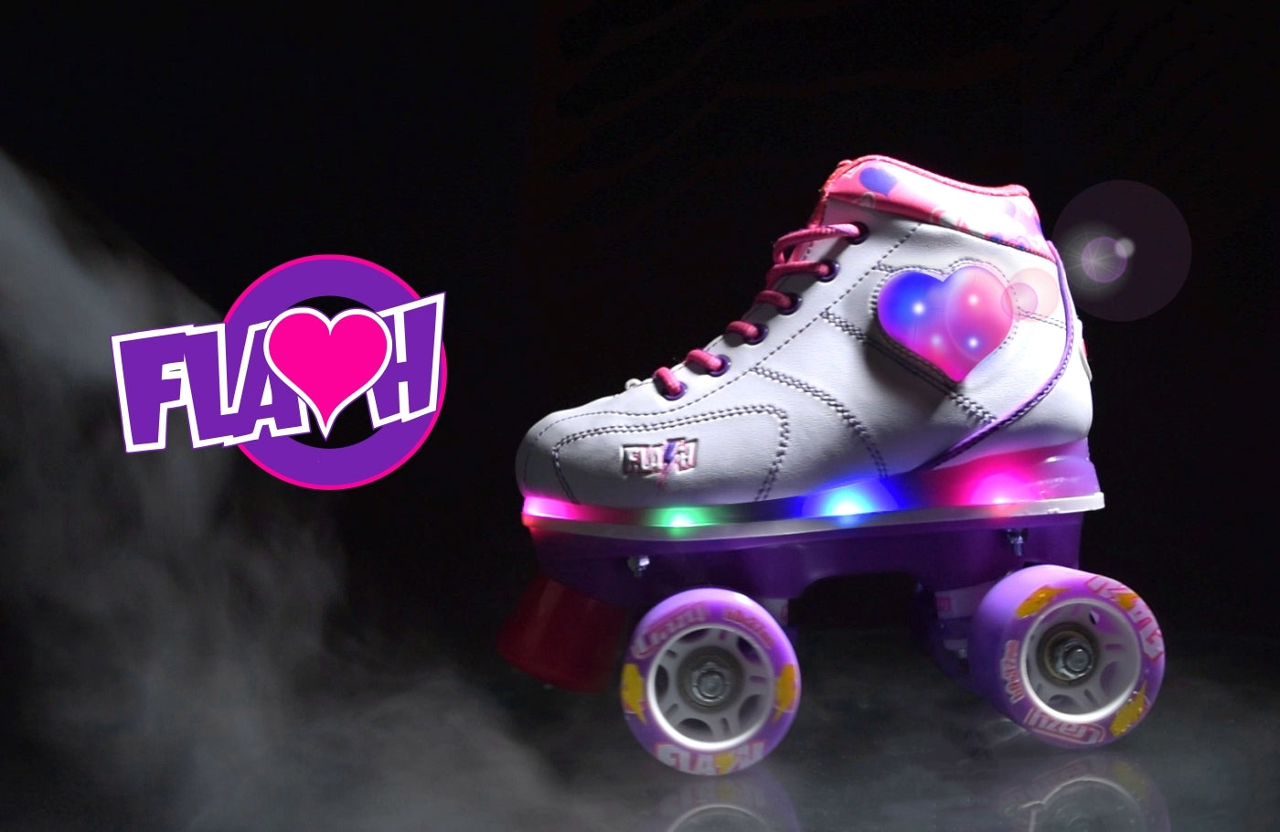 Crazy Skates Flash Roller Skates White 2018 - Momma Trucker Skates