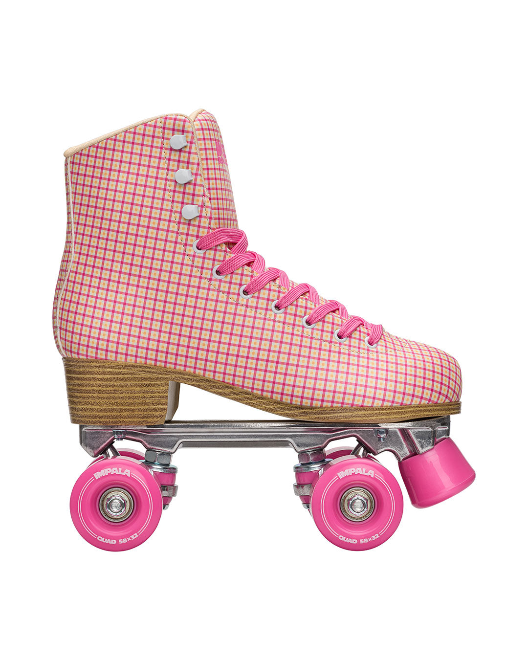 Impala Roller Skates - Pink Tartan - Momma Trucker Skates