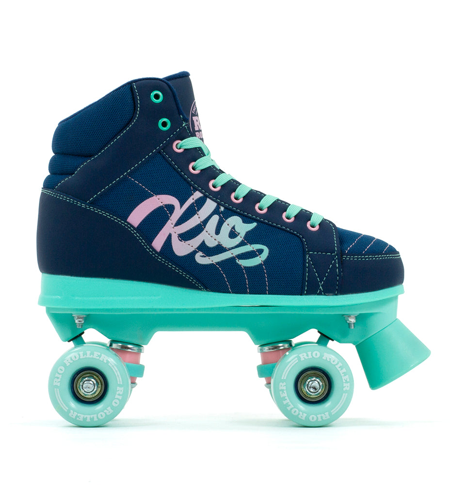 Rio Roller Lumina Quad Roller Skates - Navy & Green - Momma Trucker Skates