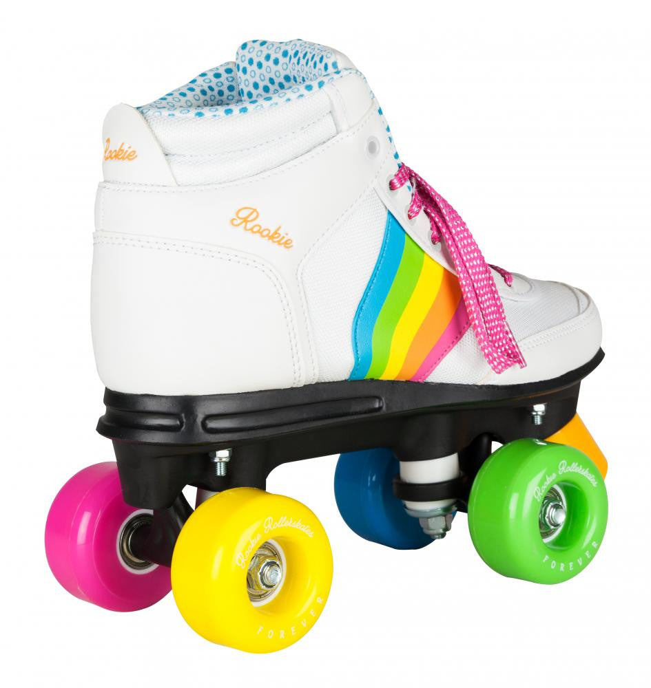 Rookie Rollerskates Forever Rainbow V2 White - Momma Trucker Skates
