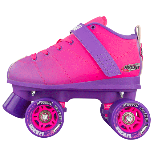Crazy Skates Rocket - Pink/Purple Larger Sizes - Momma Trucker Skates