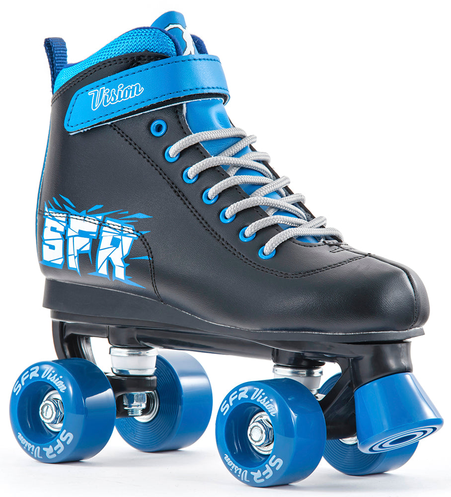 SFR Vision II Quad Skates Black & Blue - Momma Trucker Skates