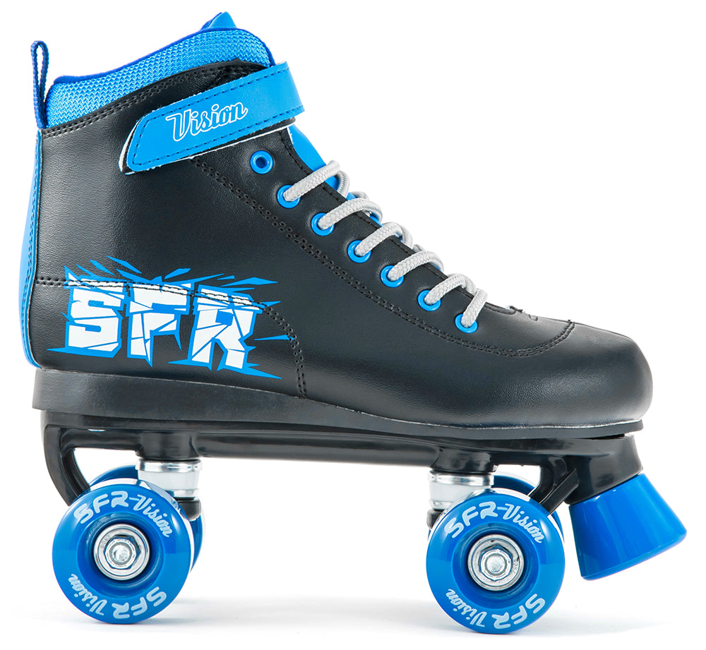 SFR Vision II Quad Skates Black & Blue - Momma Trucker Skates