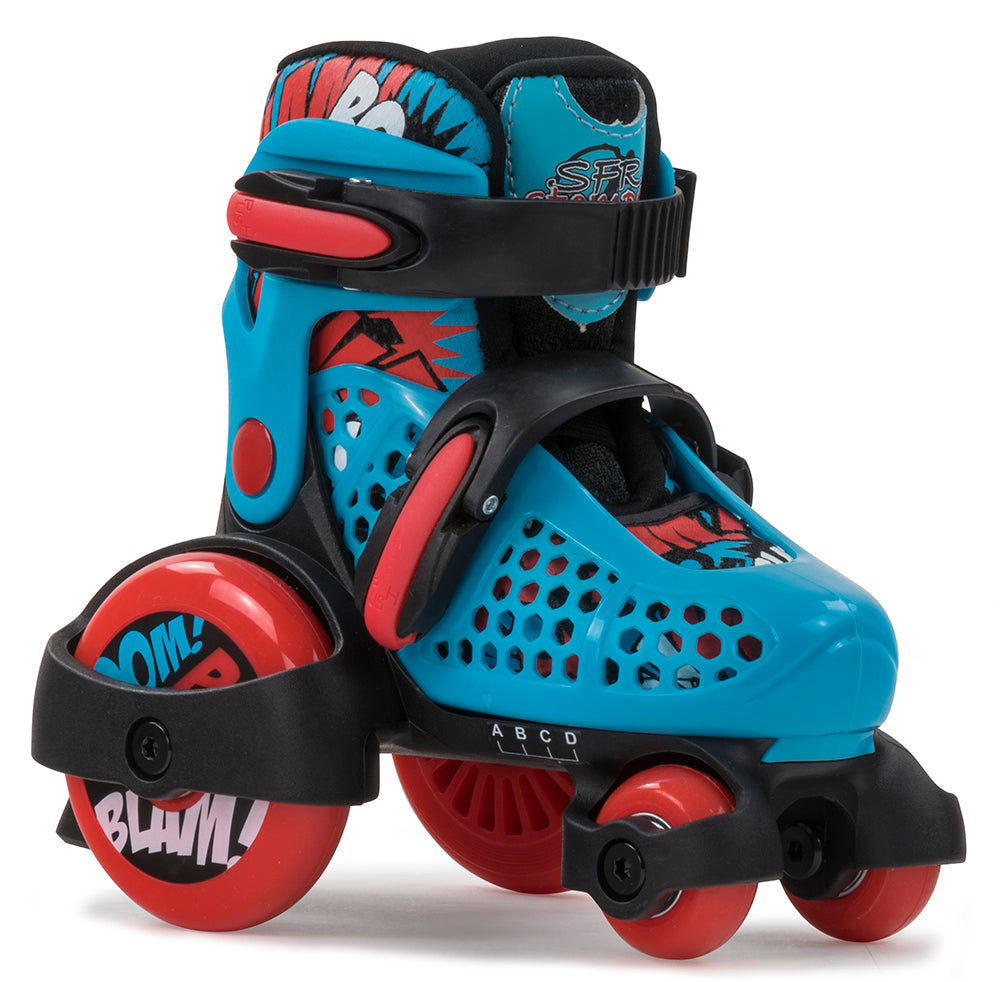 SFR Stomper Adjustable Skates Blue & Red - Momma Trucker Skates