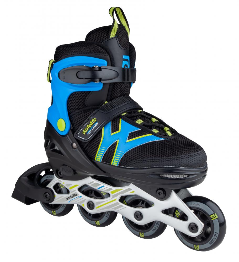 Skatelife Inline Skates Motion Adjustable - Black &  Blue - Momma Trucker Skates