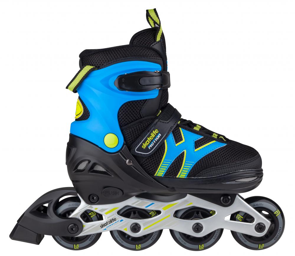 Skatelife Inline Skates Motion Adjustable - Black & Blue - Momma Trucker Skates