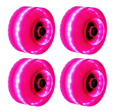 MTS Light Up LED Flashing Roller Skate Quad Wheels - Various Colours! - Momma Trucker Skates