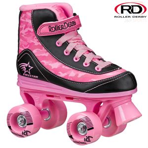 Roller Derby FireStar V2 Pink Camo Quad Skates - Momma Trucker Skates