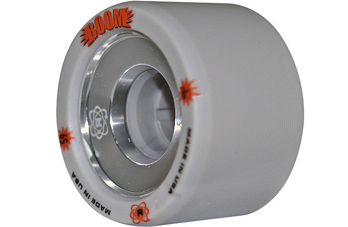 Atom Boom Alloy Core 59MM Quad Derby Wheels Grey 4PK Firm - Momma Trucker Skates