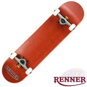 Renner Pro Series Complete Skateboard 7 Ply, Virus Trucks, Abec 9 - Red - Momma Trucker Skates