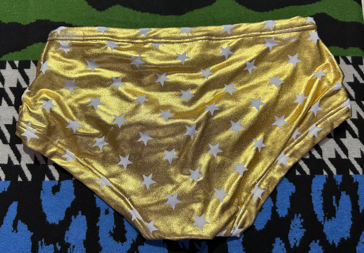 Dude Where's My Pants? Hot Pants - Gold Stars