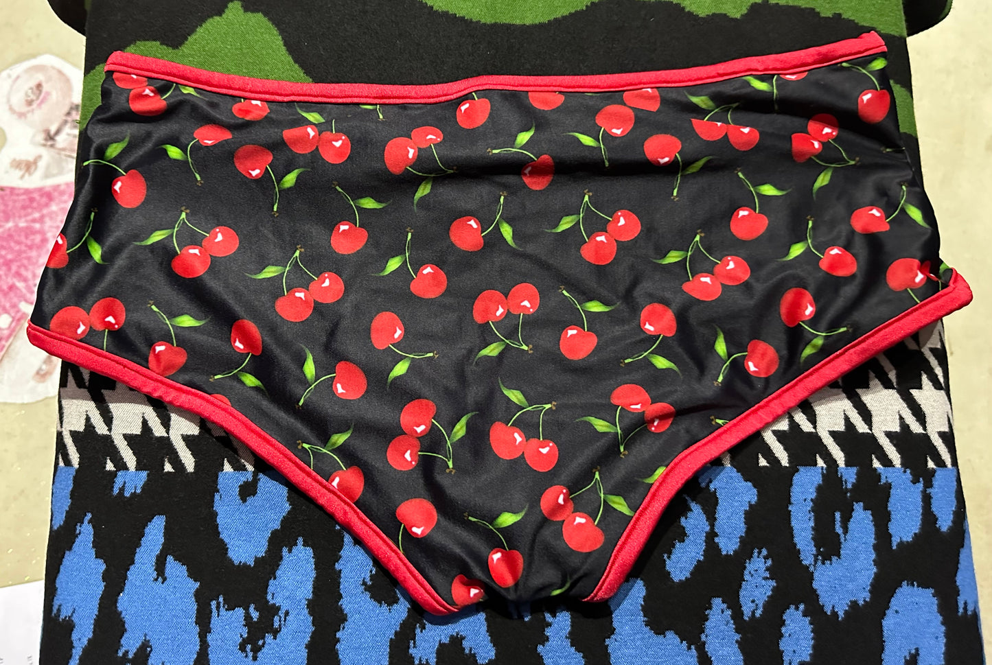 Dude Where's My Pants? Hot Pants - Sweet Cherry Pie