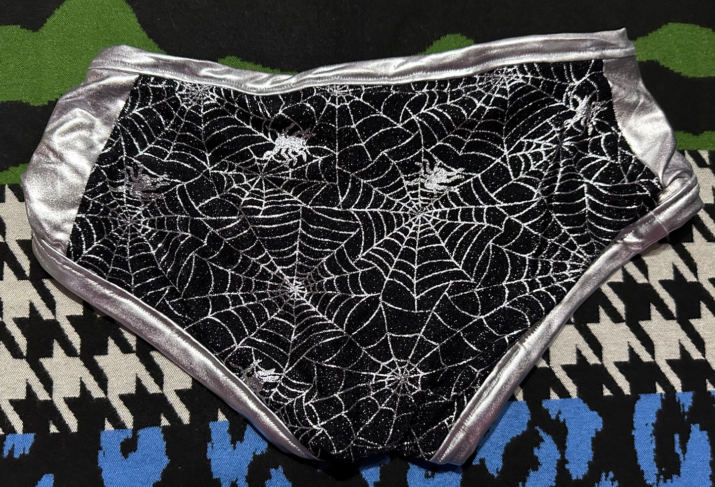 Dude Where's My Pants? Hot Pants -Silver Cobwebs