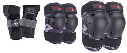 Triple8 Saver Series Triple Pad set - Charcoal Camo