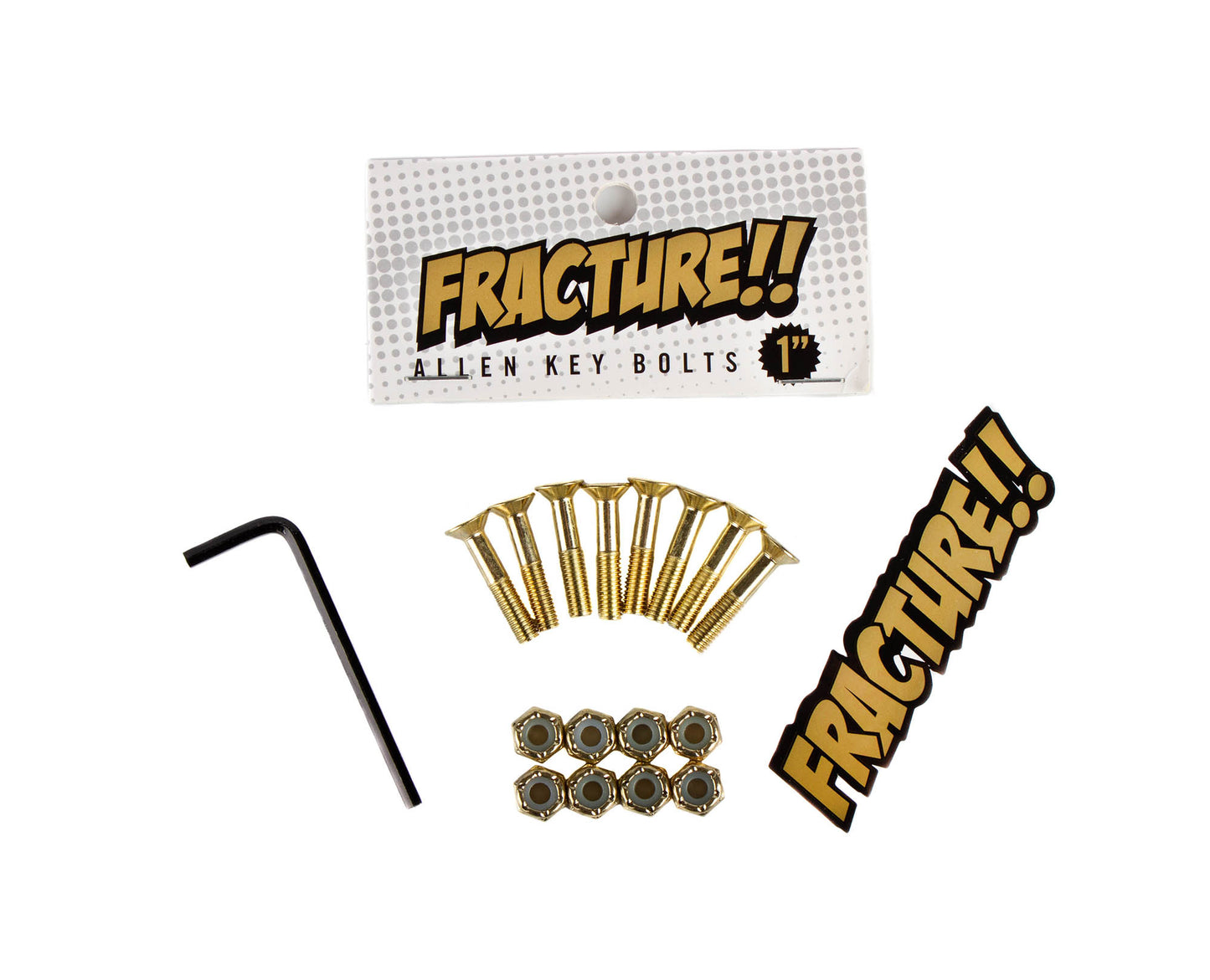 Fracture Skateboards 1" Allen Mounting Bolts - Gold