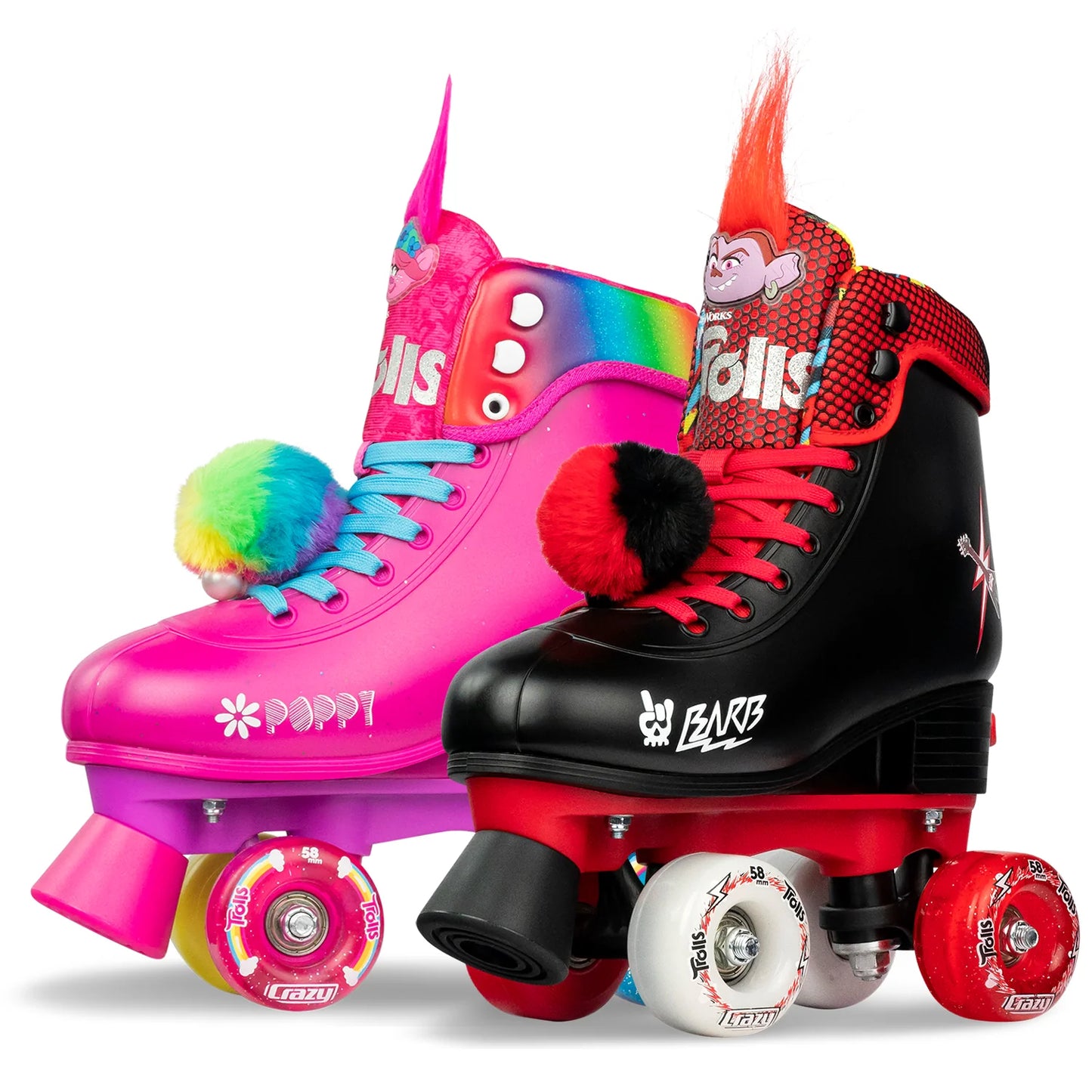 Crazy Skates Trolls Adjustable Roller Skates - Poppy
