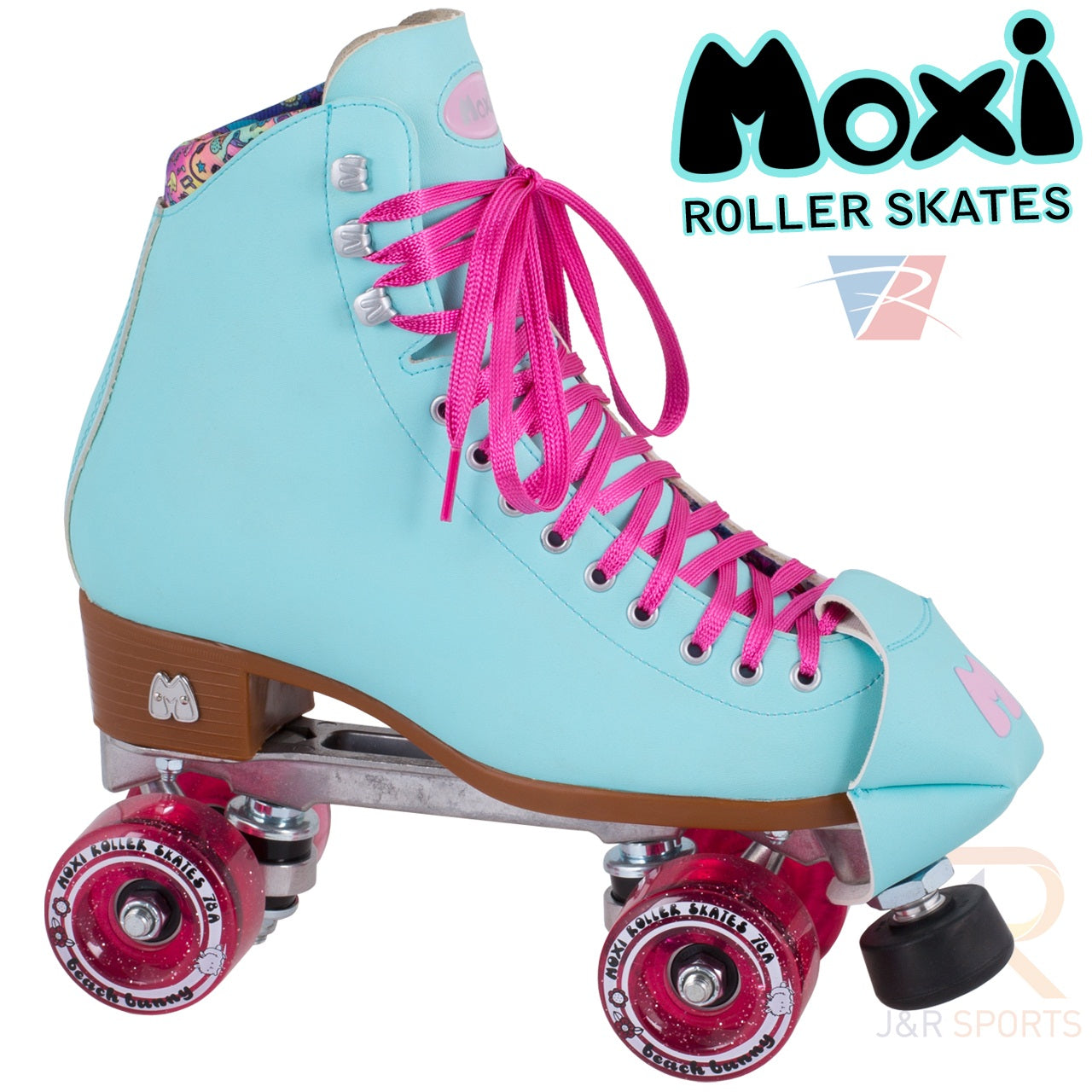Moxi Beach Bunny Roller Skates - Sky Blue - Momma Trucker Skates