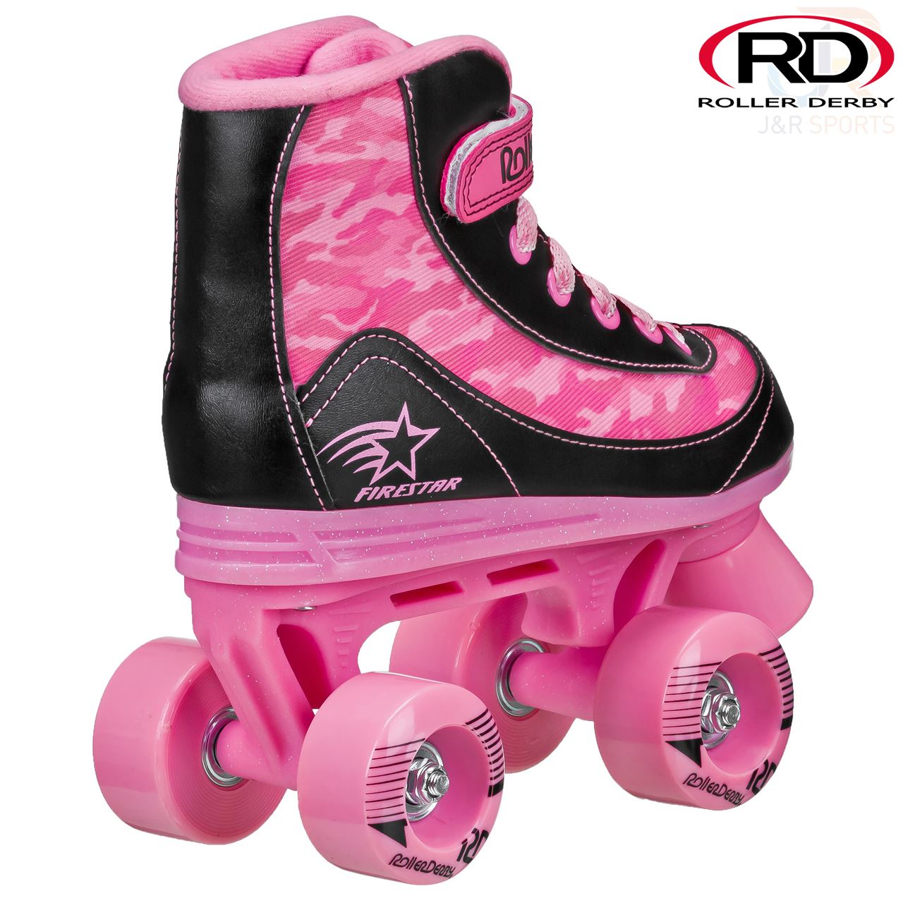 Roller Derby FireStar V2 Pink Camo Quad Skates - Momma Trucker Skates
