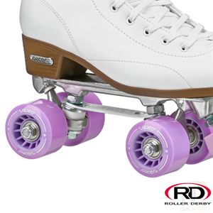 Roller Derby Stratos High Top Quad Roller Skates - White - Momma Trucker Skates