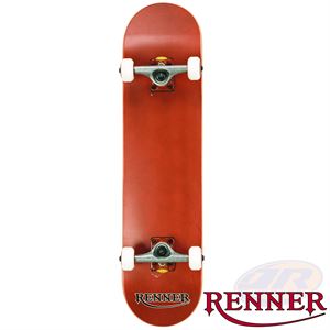 Renner Pro Series Complete Skateboard 7 Ply, Virus Trucks, Abec 9 - Red - Momma Trucker Skates