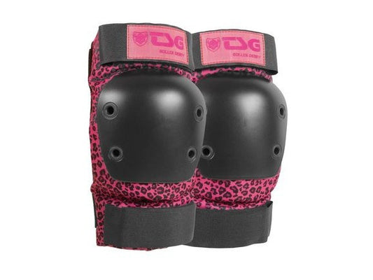 TSG Pink Leopard Print Roller Derby 2.0 Elbow Pads - Momma Trucker Skates