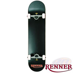 Renner Pro Series Complete Skateboard 7 Ply, Virus Trucks, Abec 9 - Black - Momma Trucker Skates