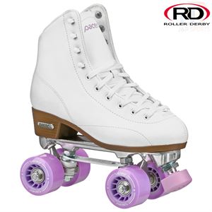 Roller Derby Stratos High Top Quad Roller Skates - White - Momma Trucker Skates