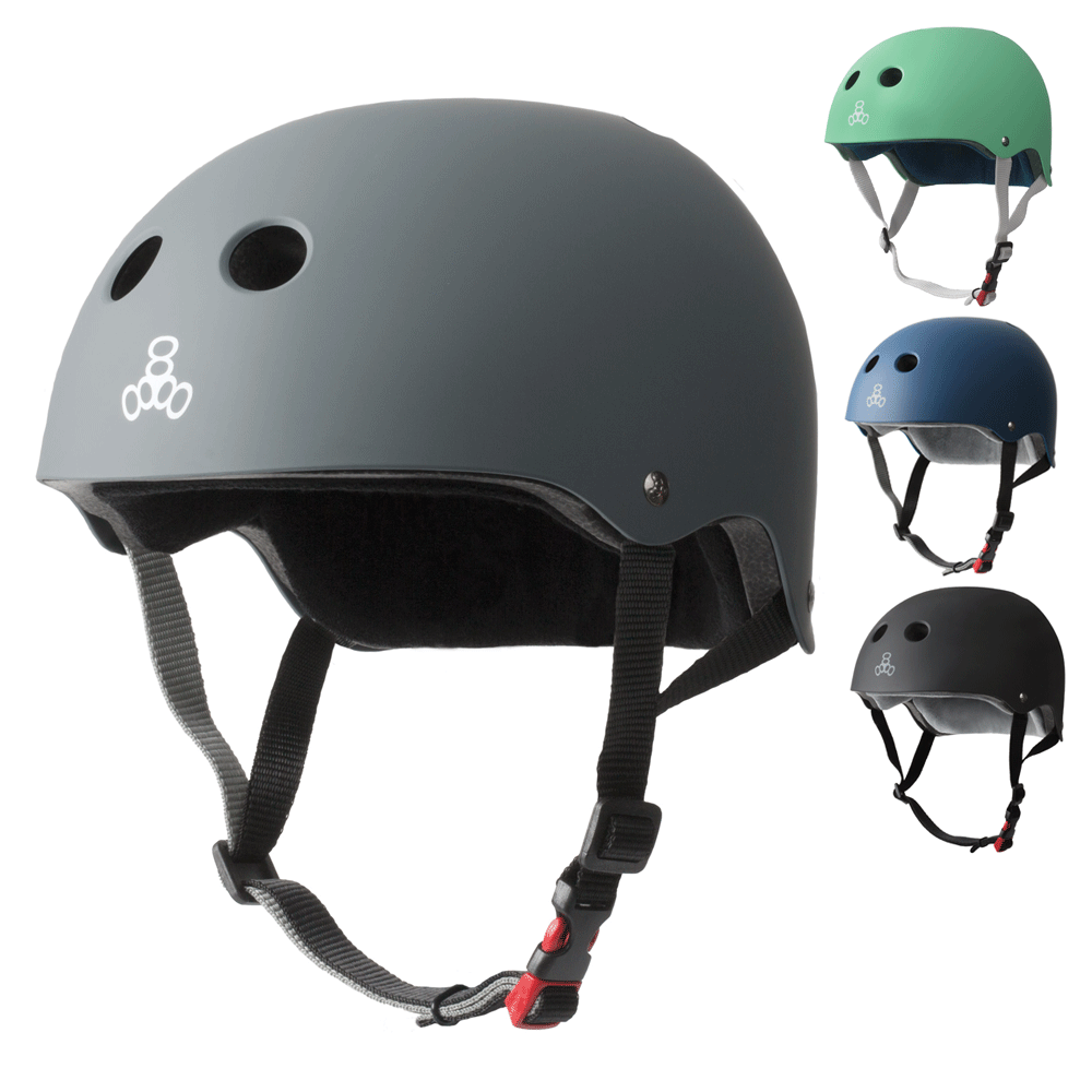 Triple 8 Certified Sweatsaver Helmet Rubber various Colours