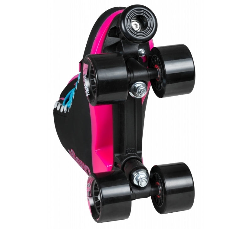 Chaya Melrose Black & Pink Quad Roller Skates - Momma Trucker Skates