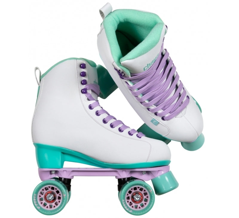 Chaya Lifestyle Roller Skates Melrose White & Teal - Momma Trucker Skates