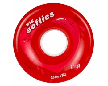 Chaya Big Softies Outdoor Roller Skate Wheels Clear Red, 65mm*37mm / 78A red 4-Pack
