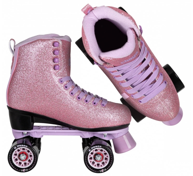 Chaya Melrose Pink Glitter Roller Skates - Momma Trucker Skates