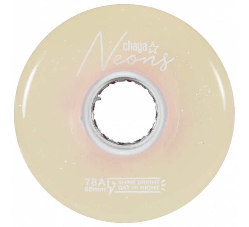 Chaya Light Up Quad Wheels - Neon White - Momma Trucker Skates