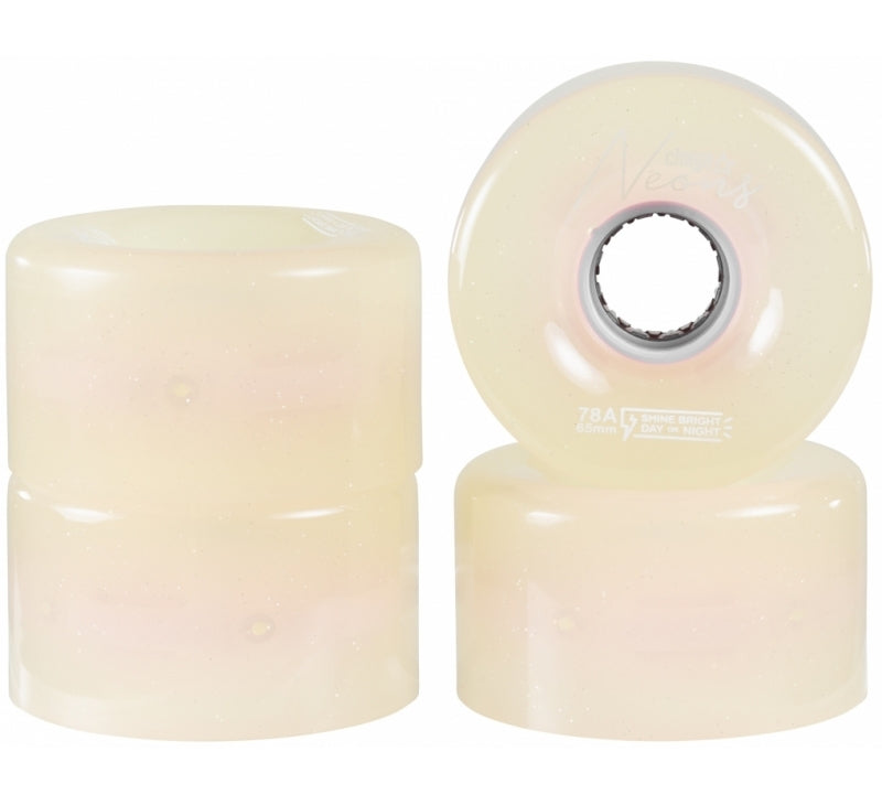 Chaya Light Up Quad Wheels - Neon White - Momma Trucker Skates