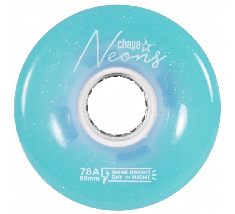Chaya Light Up Quad Wheels - Neon Blue - Momma Trucker Skates