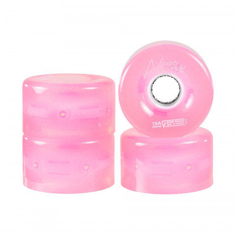 Chaya Light Up Quad Wheels - Neon Pink - Momma Trucker Skates